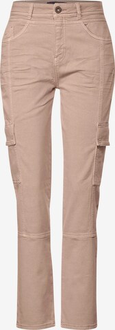 STREET ONE Regular Cargo Jeans in Pink: front