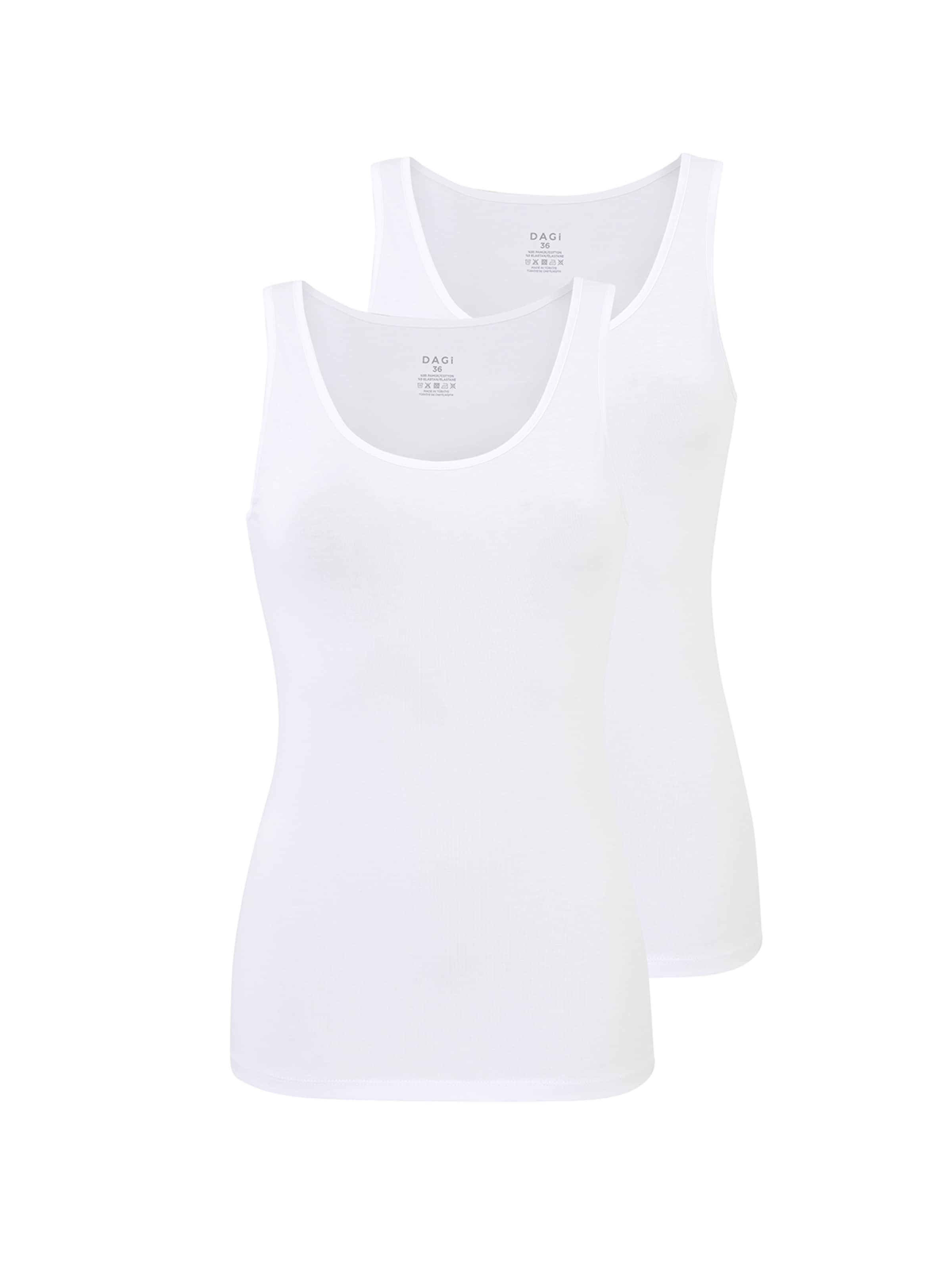 Maillot de corps Dagi en blanc : devant