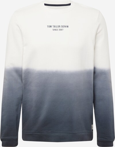 TOM TAILOR DENIM Sweater majica u siva / bijela, Pregled proizvoda
