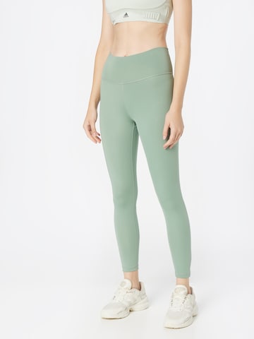 ADIDAS SPORTSWEAR Skinny Sportbroek 'Optime' in Groen: voorkant