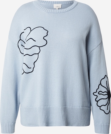 Pulover 'CARPETRA' de la ONLY Carmakoma pe albastru: față