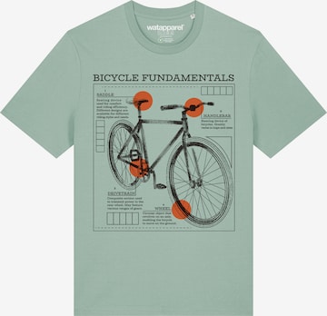 T-Shirt 'Fahrrad Grundlagen' Watapparel en vert : devant