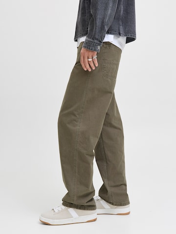 JACK & JONES Wide Leg Hose 'JPSTALEX EMBER' in Grau