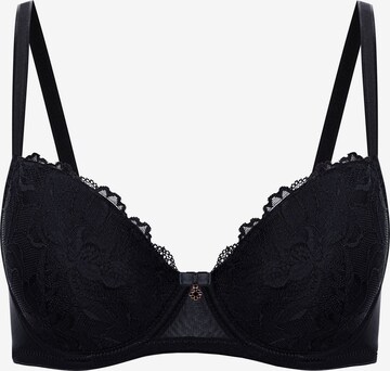 Marc & André Push-up BH 'MYSTIC DAHLIA' in Zwart: voorkant