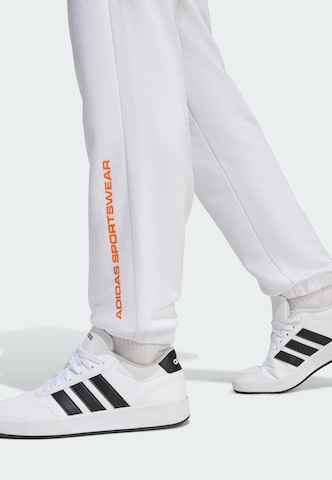 Effilé Pantalon de sport ADIDAS SPORTSWEAR en blanc