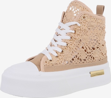 Ital-Design Sneakers High in Braun: Vorderseite