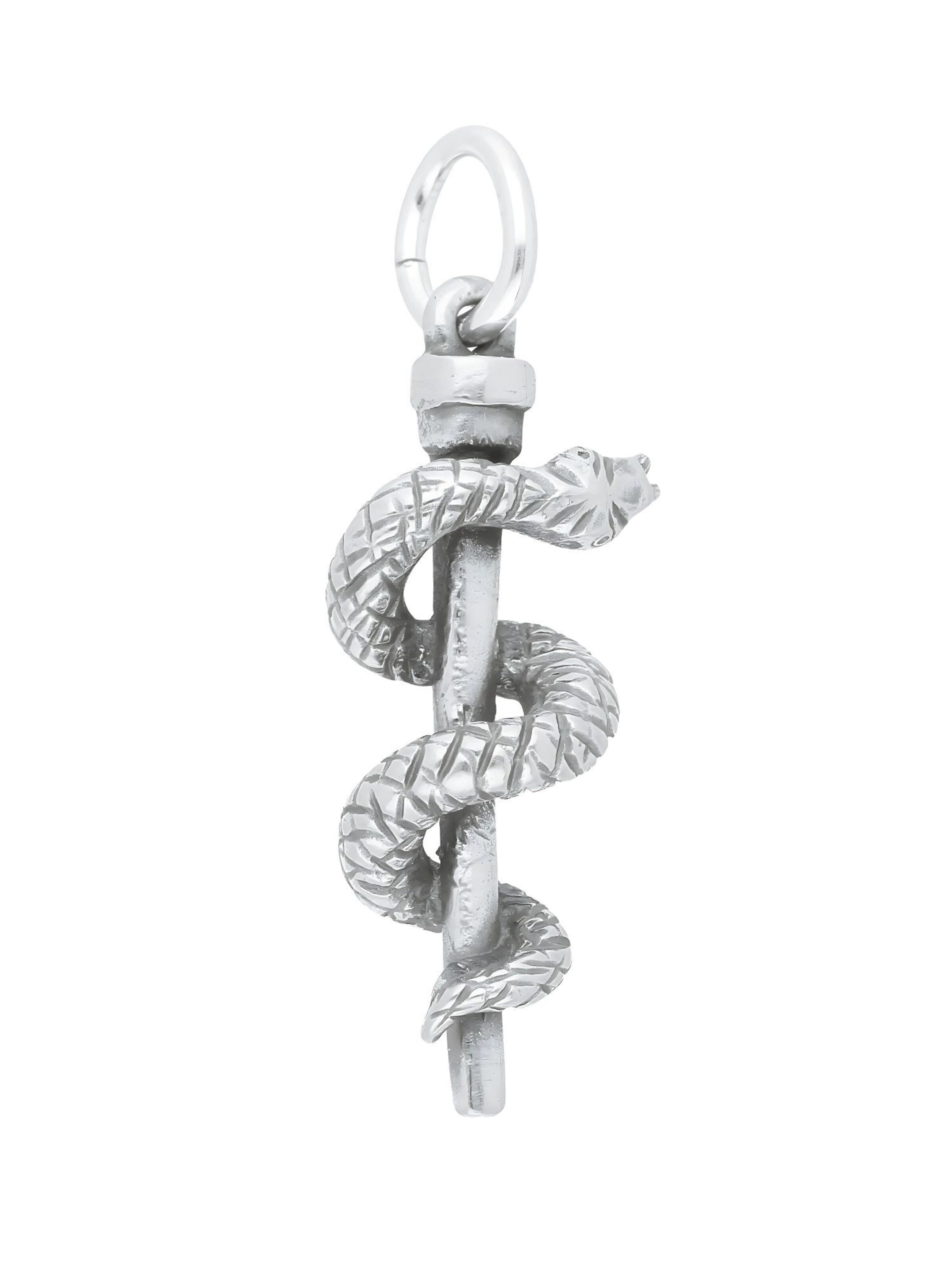 Adelia´s Anhänger 'Aesculapstab' in Silber: Vorderseite