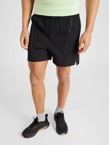 ADIDAS PERFORMANCE Regular Workout Pants in Black: front