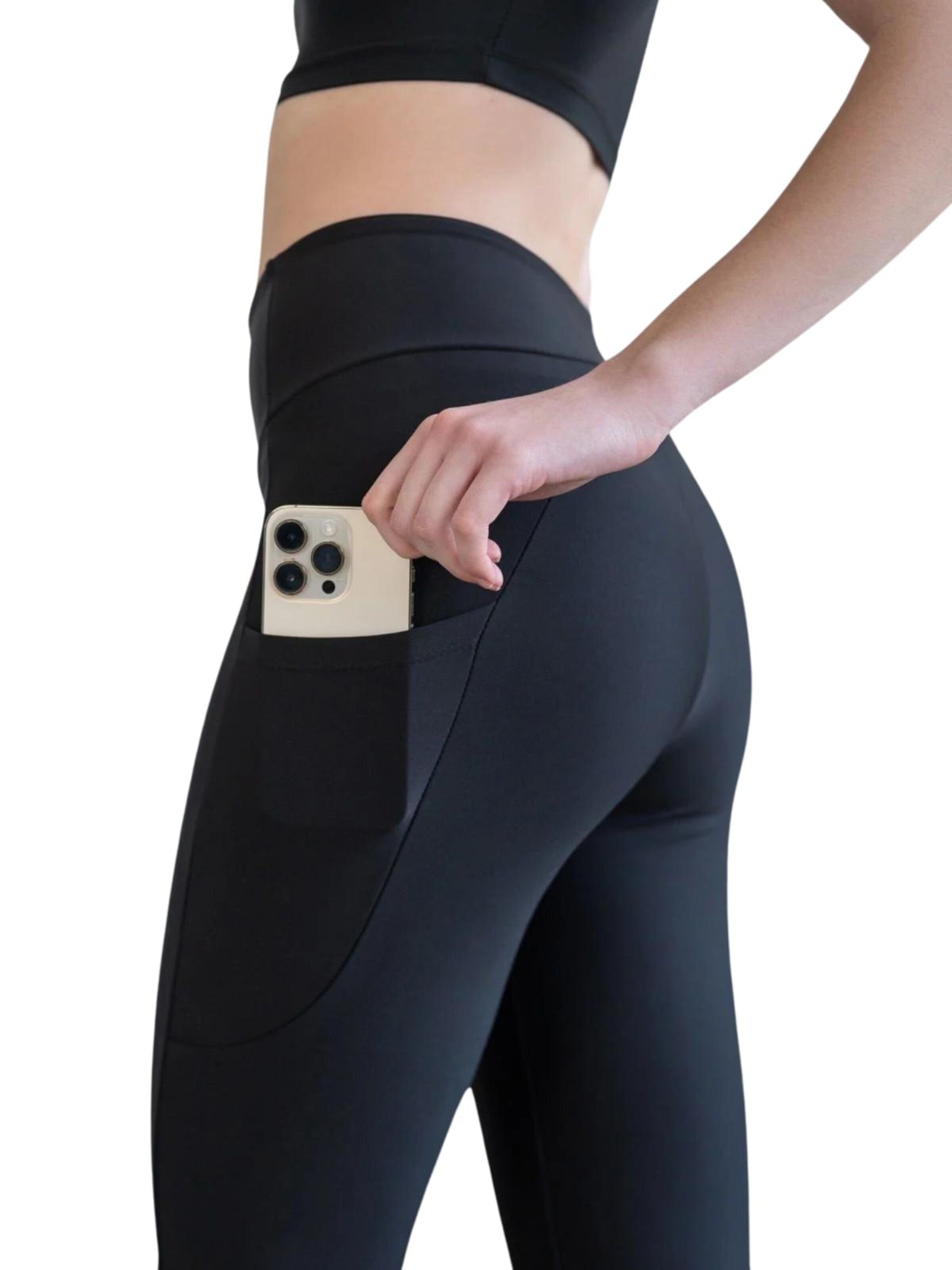 Lismina Slimfit Leggings '432 Pocket Schlagleggings'‌‌‌‌‌‌‌‌ in Schwarz