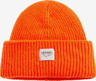 SENSES.THE LABEL Strickmütze ARI:ANE mit Label Patch in 55-60 in orange, Produktansicht