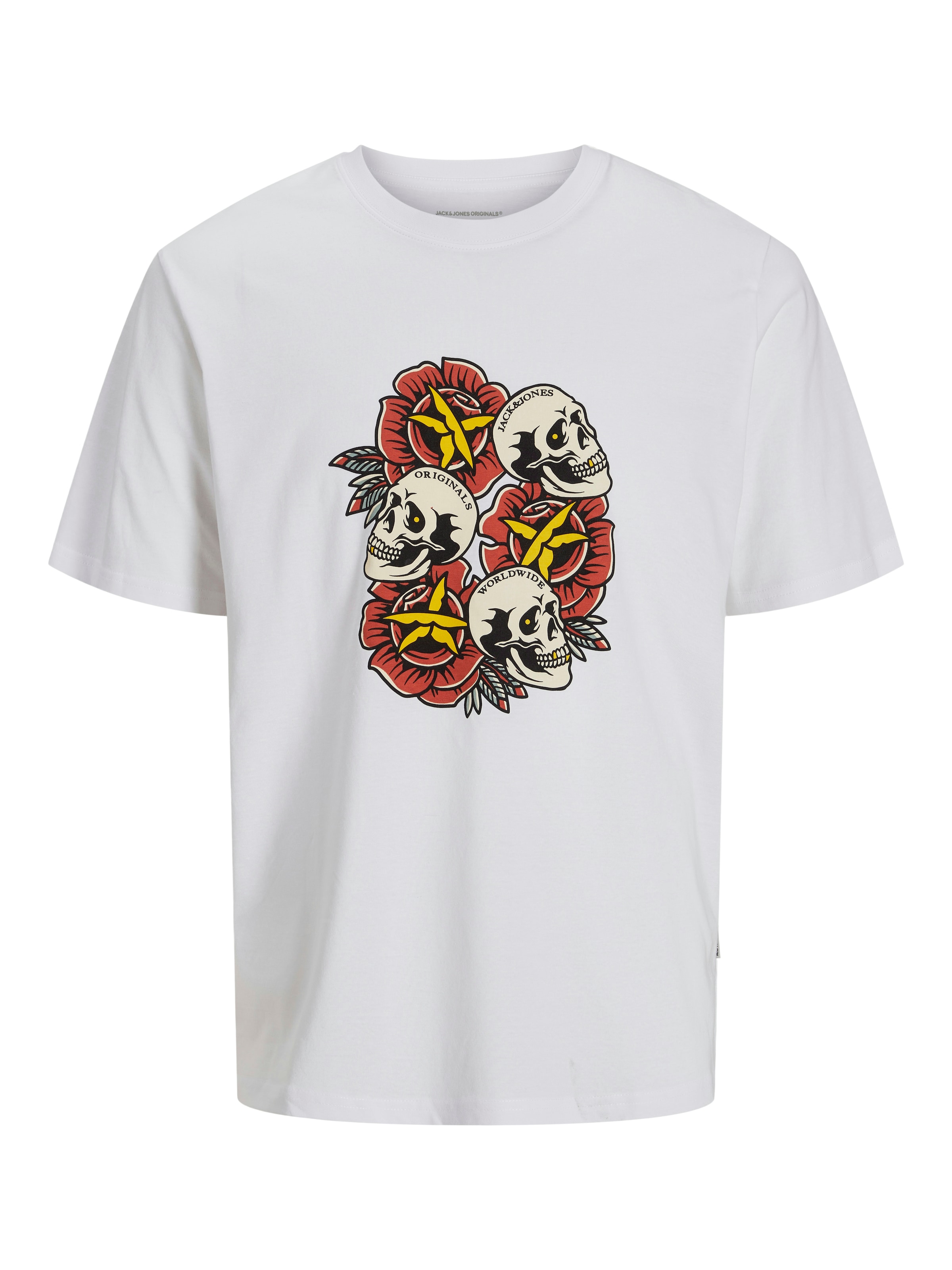 T-Shirt 'JORAnatomy' JACK & JONES en blanc : devant