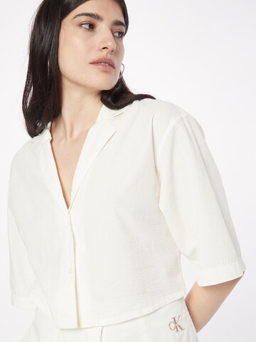 Calvin Klein Jeans Shirt Dress in White