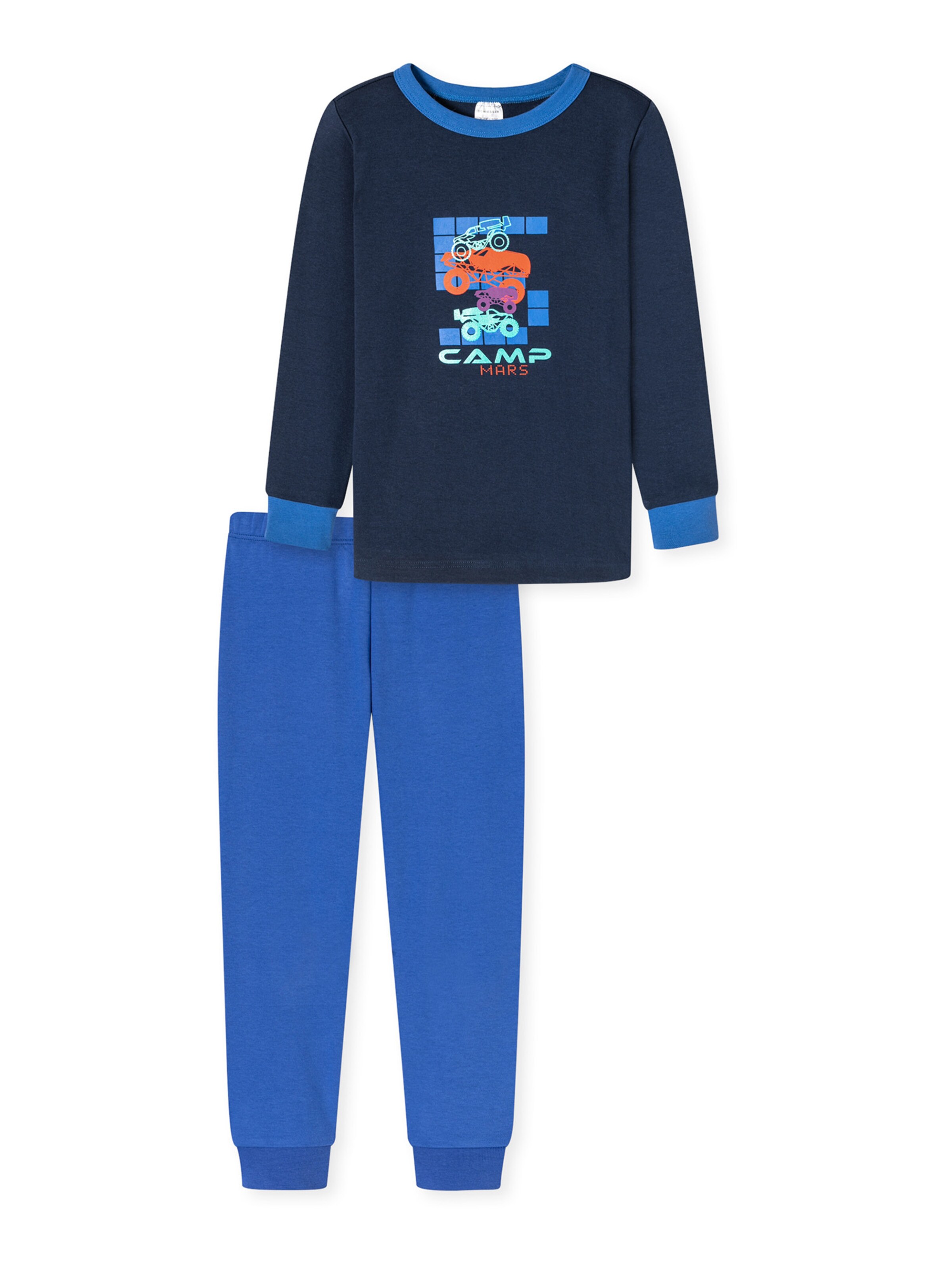 SCHIESSER Pajamas ' Boys World ' in Blue: front