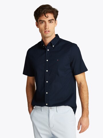 TOMMY HILFIGER Regular fit Button Up Shirt 'FLEX' in Blue: front
