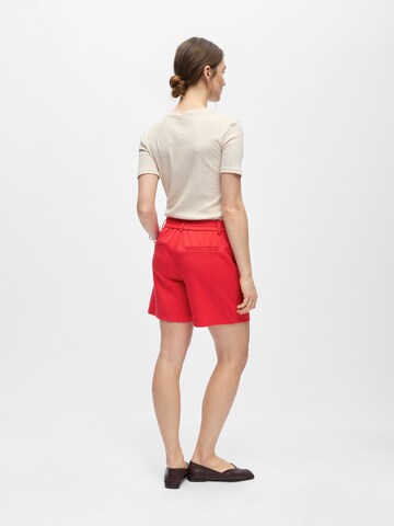 OBJECT Regularen Hlače 'OBJLISA' | rdeča barva