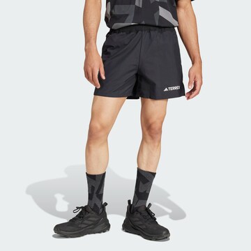 ADIDAS TERREX Regular Sports trousers 'Multi' in Black: front