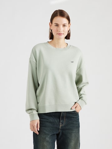 Lee Sweatshirt 'CREW SWS' in Grün: Vorderseite