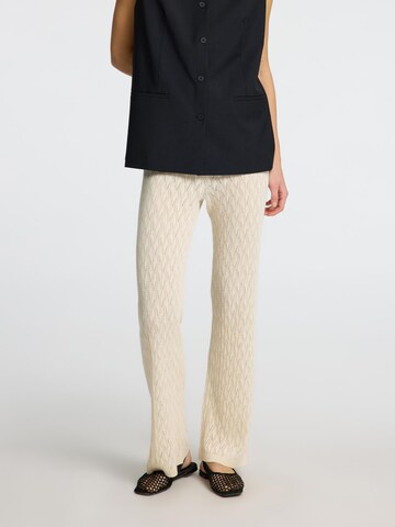 Coupe slim Pantalon 'SLFAgny' SELECTED FEMME en beige : devant