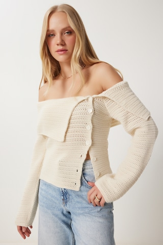 Happiness İstanbul Strickjacke in Beige