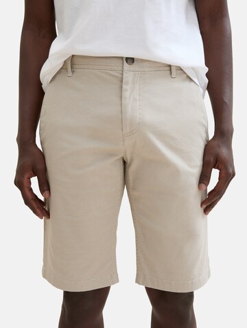 Coupe slim Pantalon chino TOM TAILOR en beige : devant