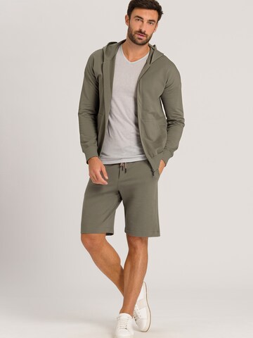 Hanro Zip-Up Hoodie in Green