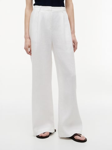 Wide Leg Pantalon à pince 'ESS' TOMMY HILFIGER en blanc : devant
