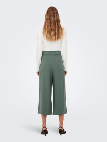 JDY Wide leg Pleat-Front Pants in Green