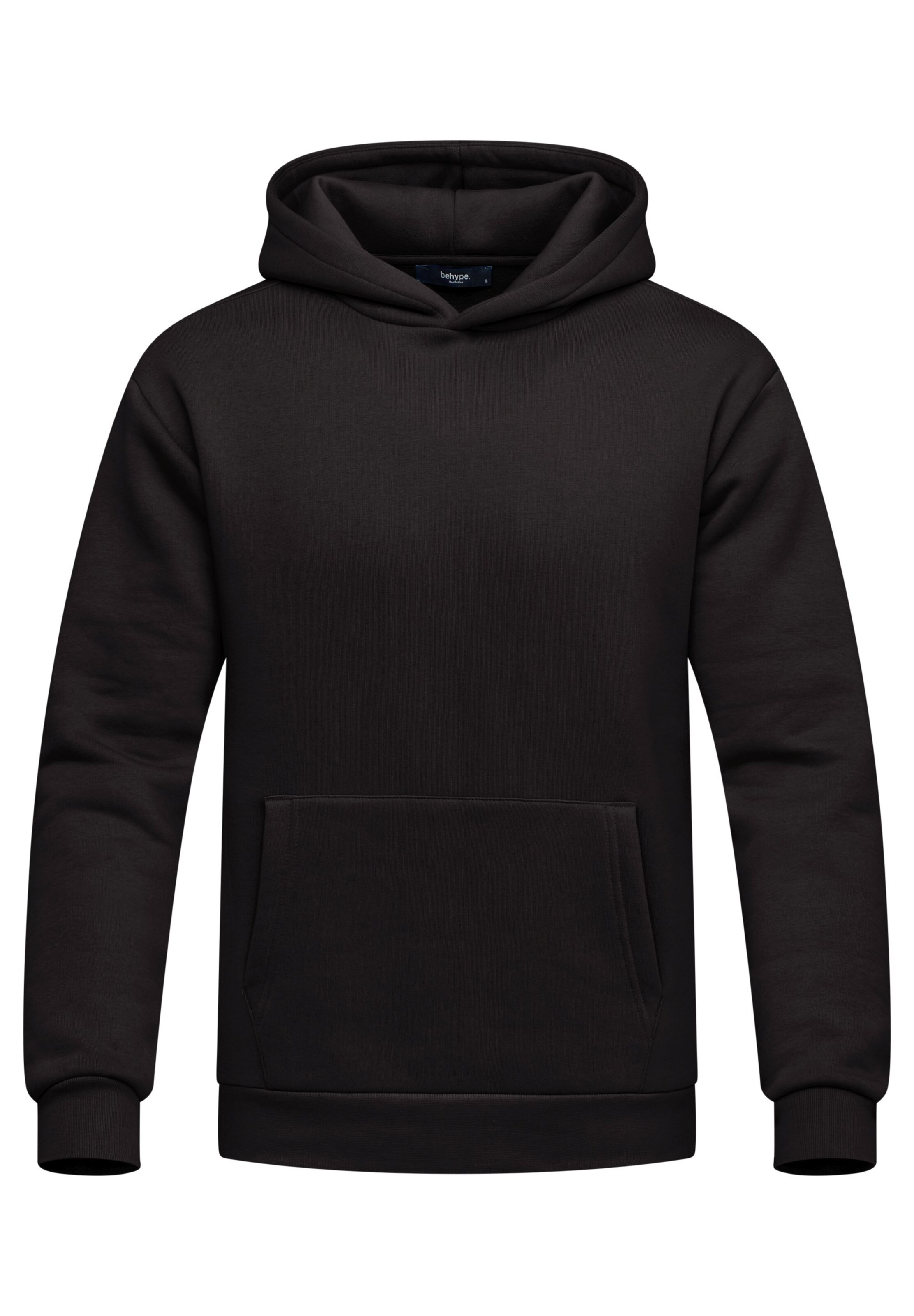 behype Sweatshirt 'COMFY' in Schwarz: Vorderseite