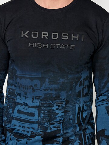 KOROSHI T-shirt i blå