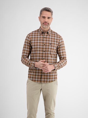 LERROS Regular fit Button Up Shirt in Brown: front
