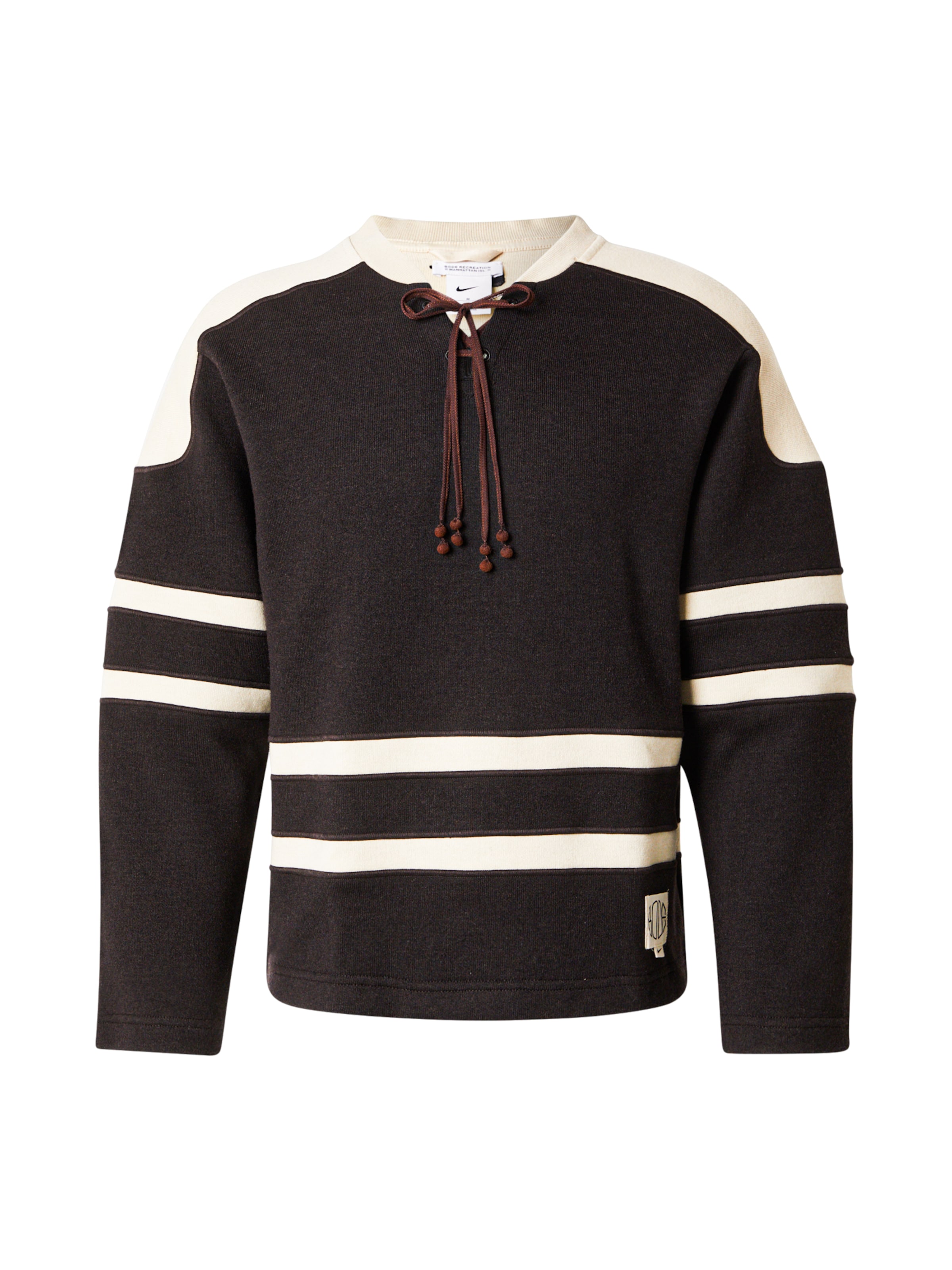 Nike Sportswear Pulover 'NIKE BODE REC LACING KNIT' | rjava barva: sprednja stran