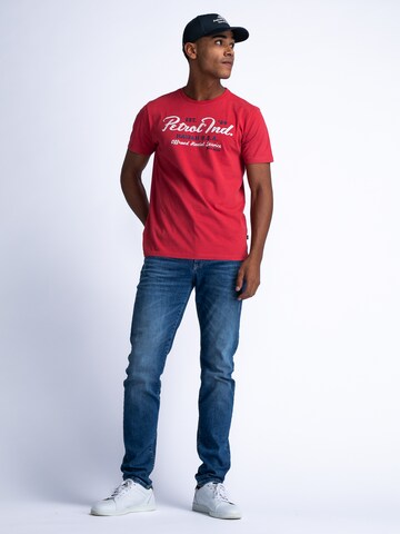 T-Shirt 'Bonfire' Petrol Industries en rouge