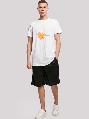 T-Shirt 'Looney Tunes Daffy Duck Face' F4NT4STIC en blanc