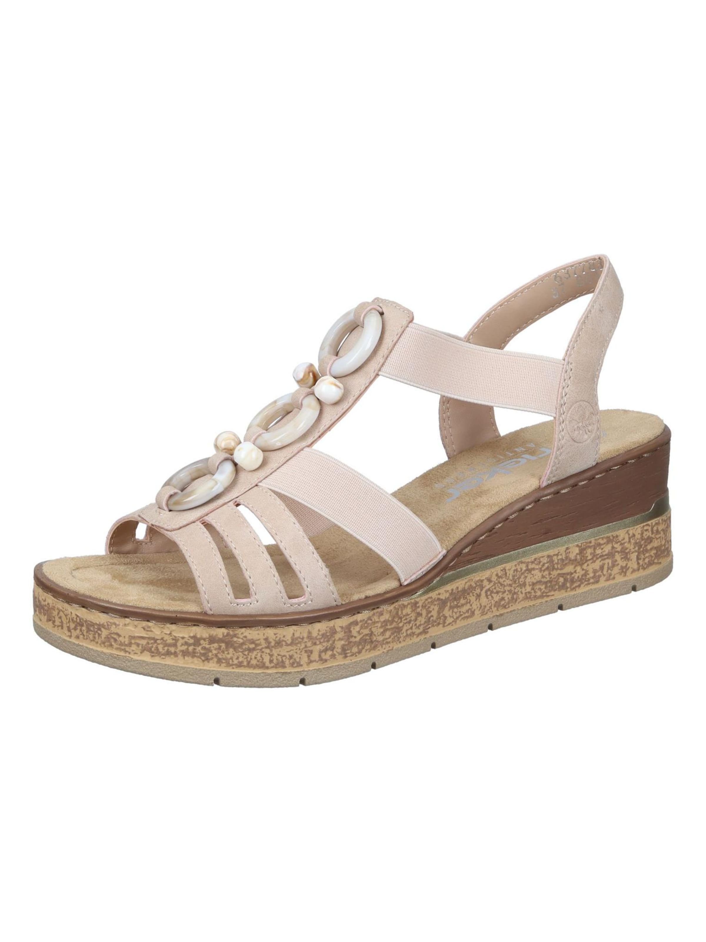 Rieker Sandals 'Sandaletten' in Pink: front