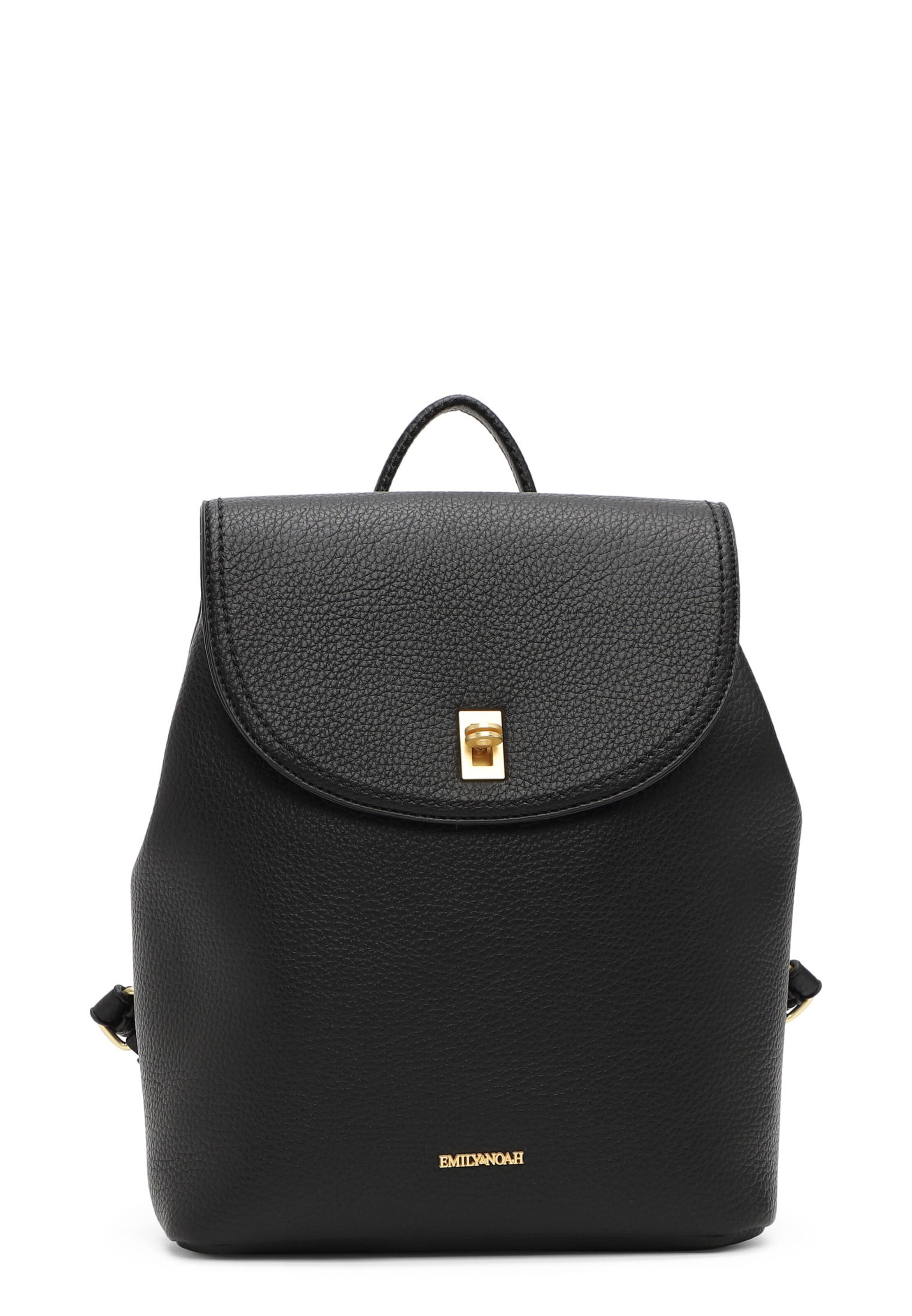 Emily & Noah Rucksack 'Leni ' in Schwarz: Vorderseite