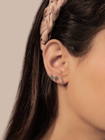 Hey Happiness - Pendientes 'Green Stack' en plata