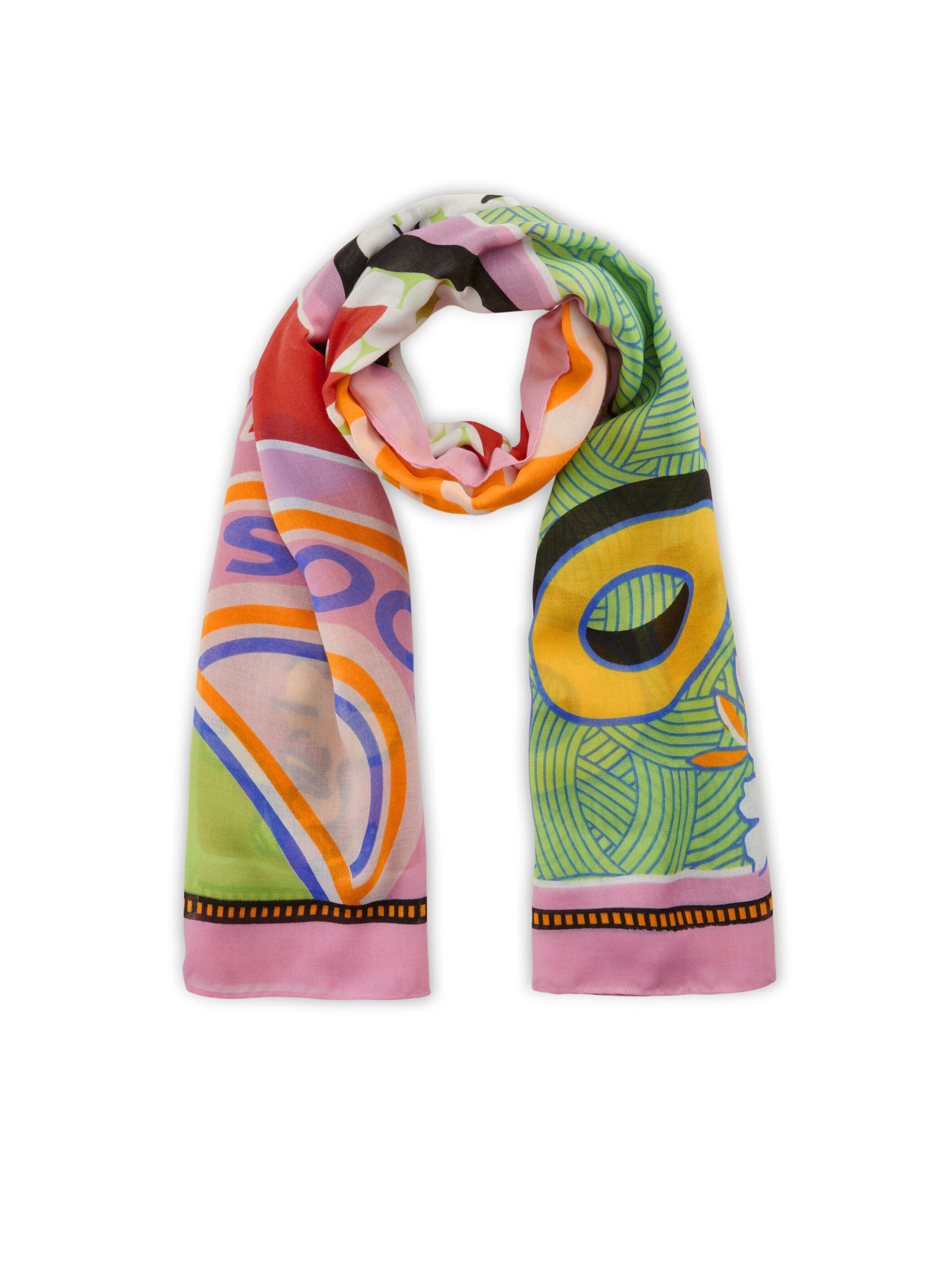 CODELLO Schal Peanuts in Rot: Vorderseite