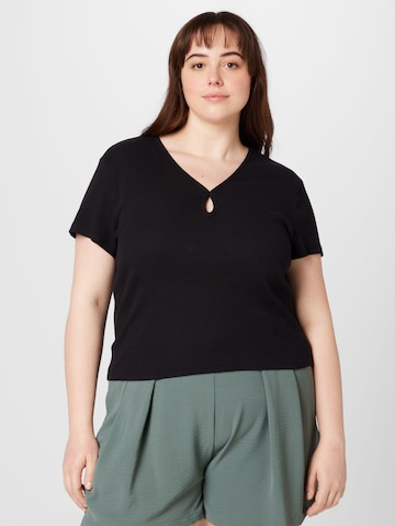 Noisy May Curve Shirt 'MAYA' in Zwart: voorkant