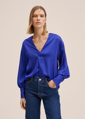 MANGO Bluse 'Olivia' in Blau: Vorderseite