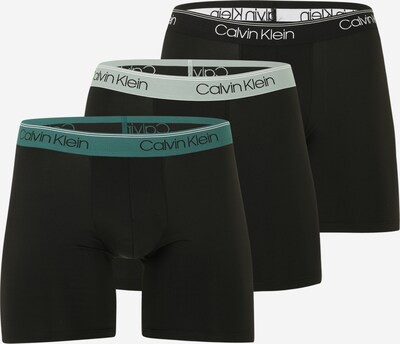Calvin Klein Underwear Boxers en jade / vert pastel / noir / blanc cassé, Vue avec produit