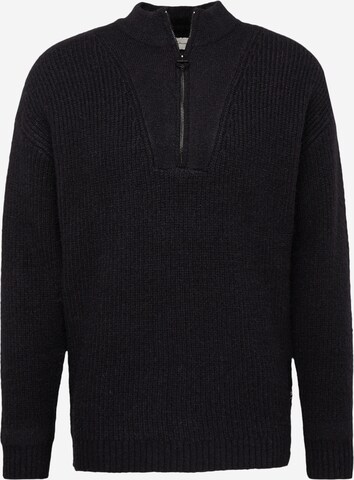 TOM TAILOR DENIM Pullover in Schwarz: predná strana