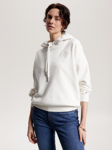 Sweat-shirt TOMMY HILFIGER en blanc : devant