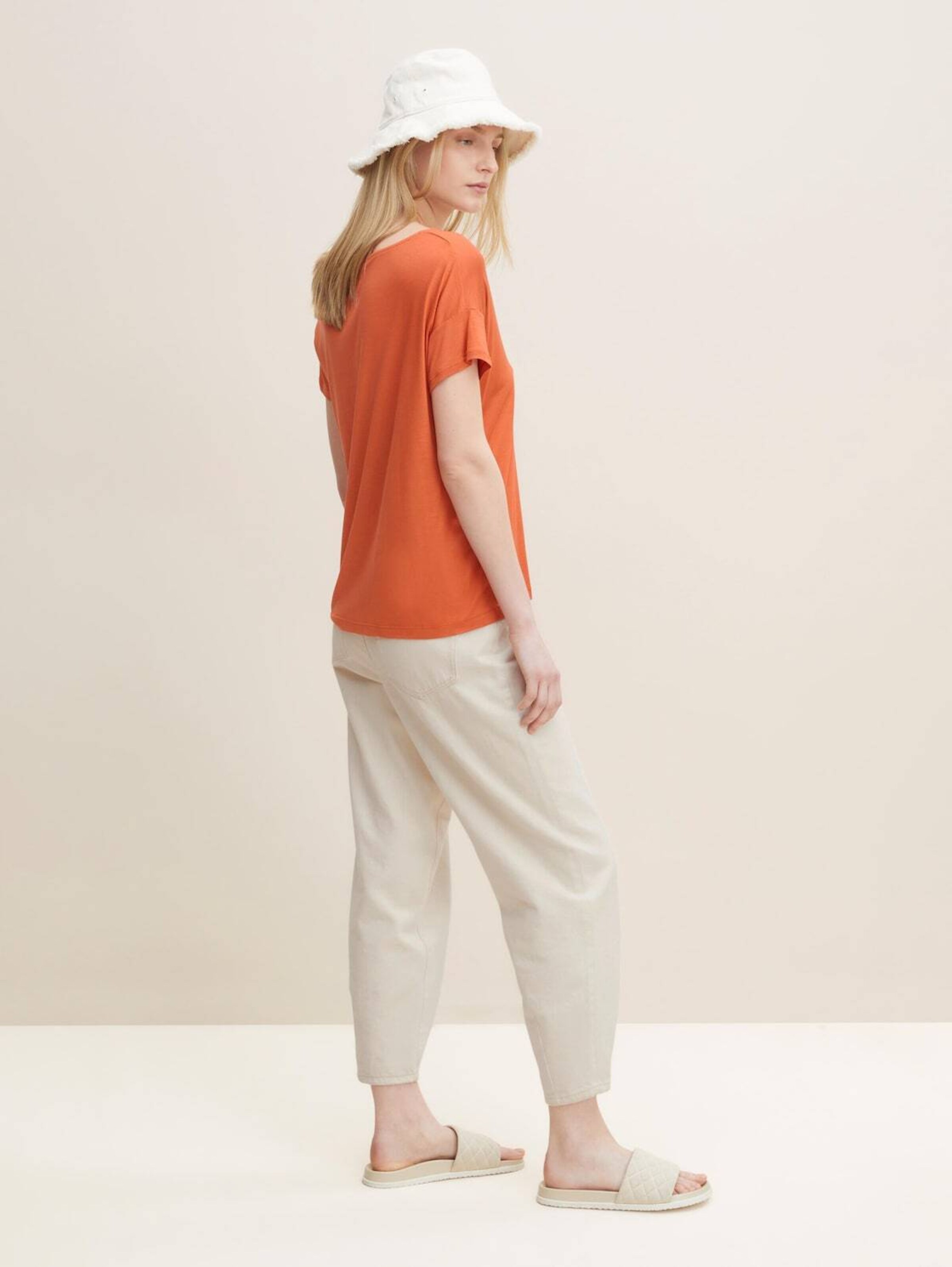 Frauen Shirts & Tops TOM TAILOR T-Shirt in Orange - EU54190