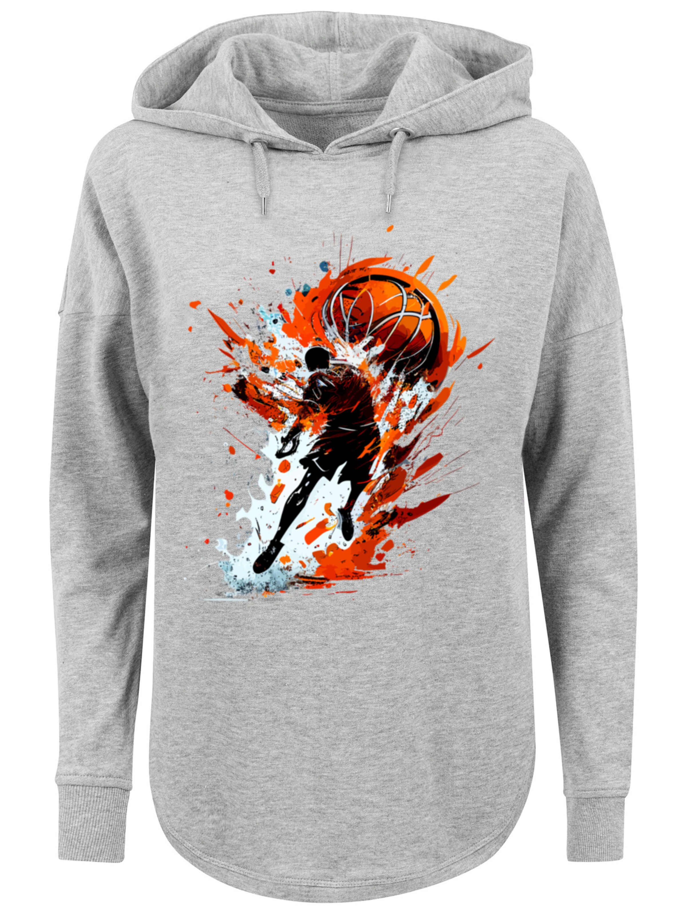 Sweat-shirt 'BASKETBALL' F4NT4STIC en gris : devant