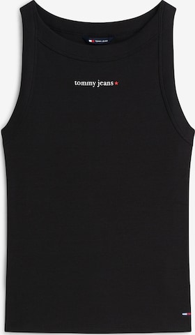 Tommy Jeans Toppi 'ESS' värissä musta: etupuoli