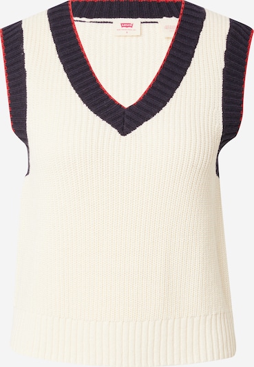 LEVI'S ® Pullover 'Brynn Sweater Vest' i creme / navy / rød, Produktvisning