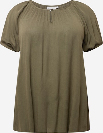 KAFFE CURVE Blouse 'Ami' in Green: front