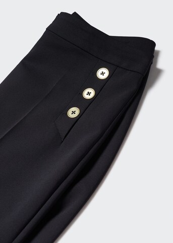 MANGO Regular Pants 'Botones' in Black