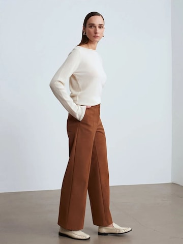 Wide Leg Pantalon Dilvin en marron