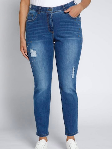 Ulla Popken Slim fit Jeans 'Mia' in Blue: front